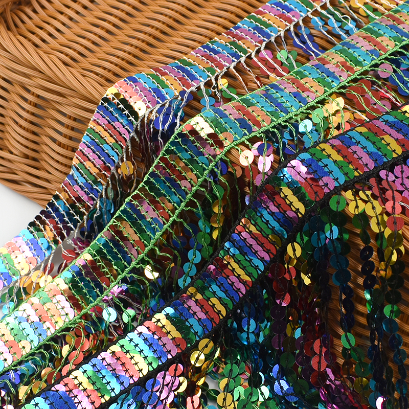 Fringe Ribbon Sewing - 5/10Yards Sequin Fringe Tassel 16cm Latin