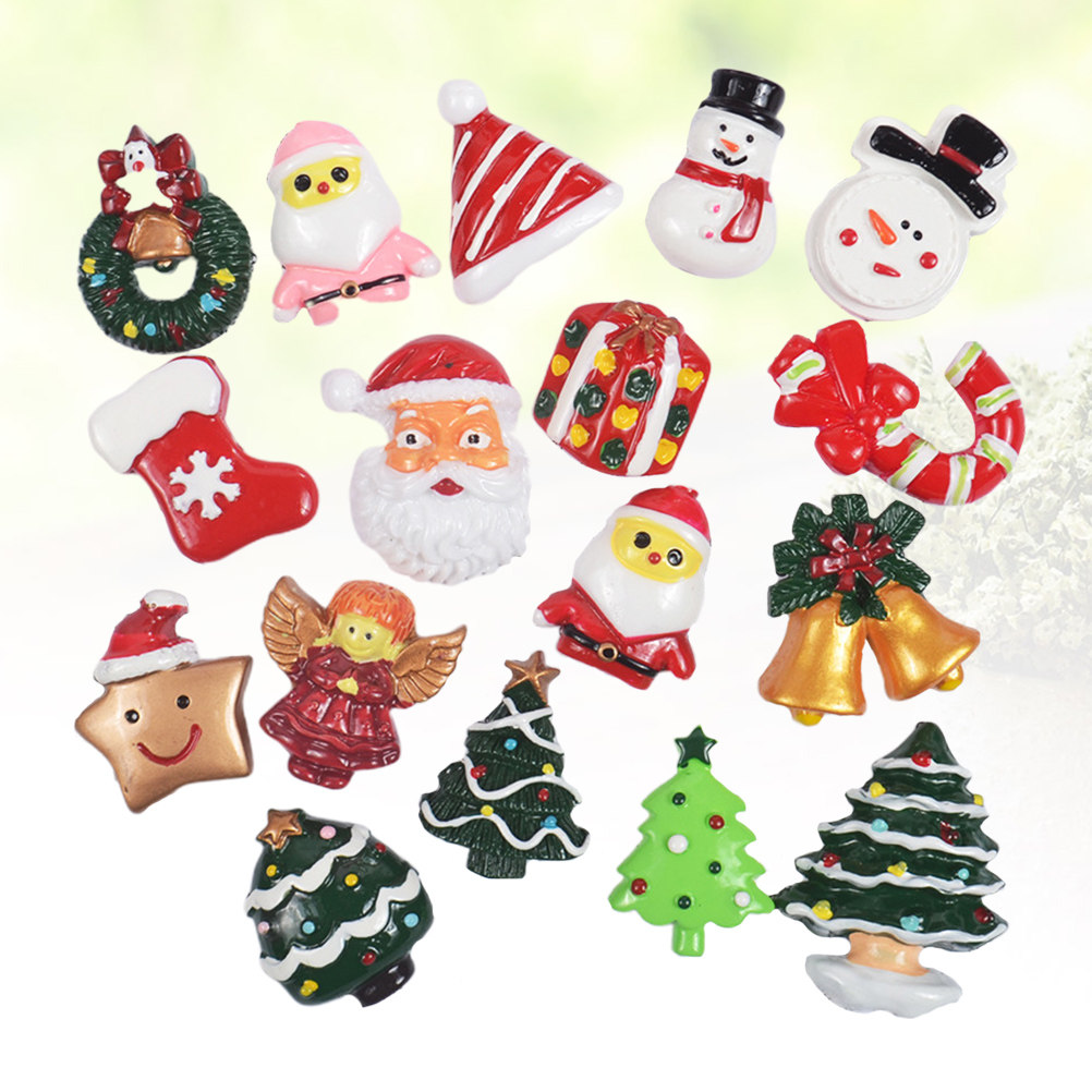Christmas Craft Embellishment - 50pcs DIY Resin Accessories Christmas Theme