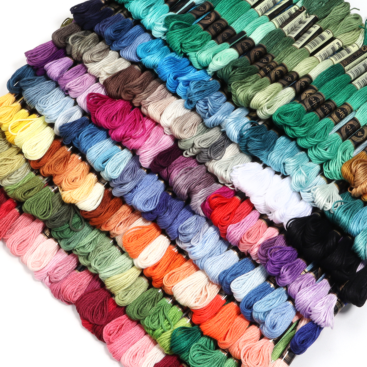 Embroidery Embellishments - 6Pcs/Lot Multicolor Polyester Embroidery Thread Cross