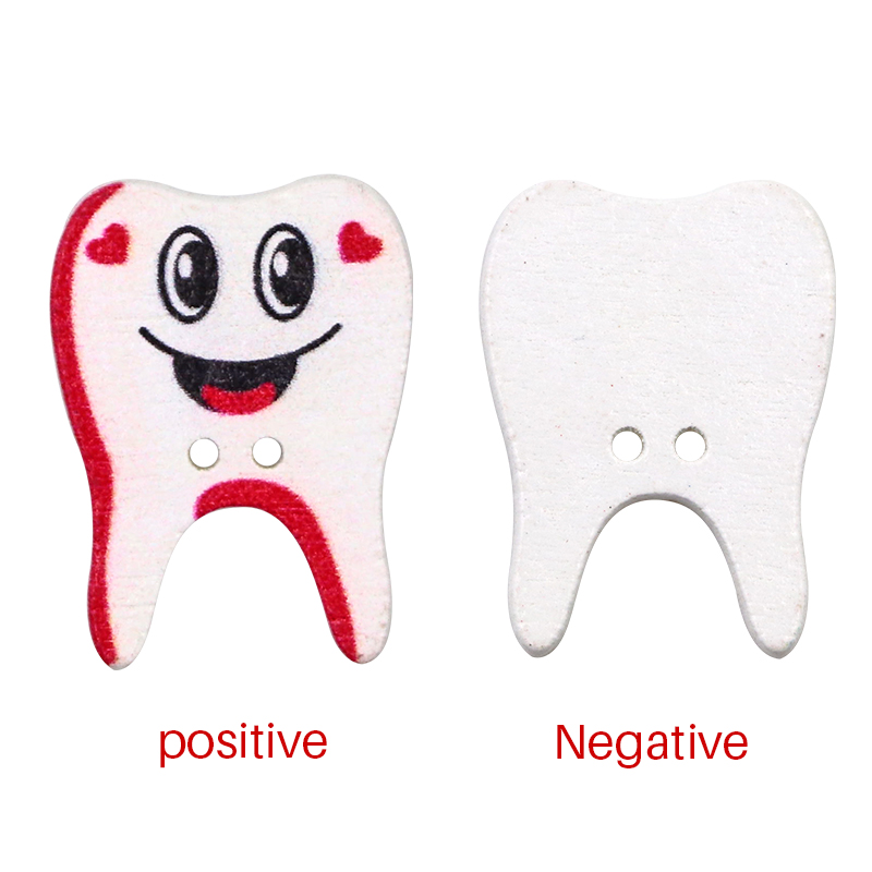 50/100pcs Wooden Button Tooth  - Embellishments For Scrapbooking avaliação e preço
