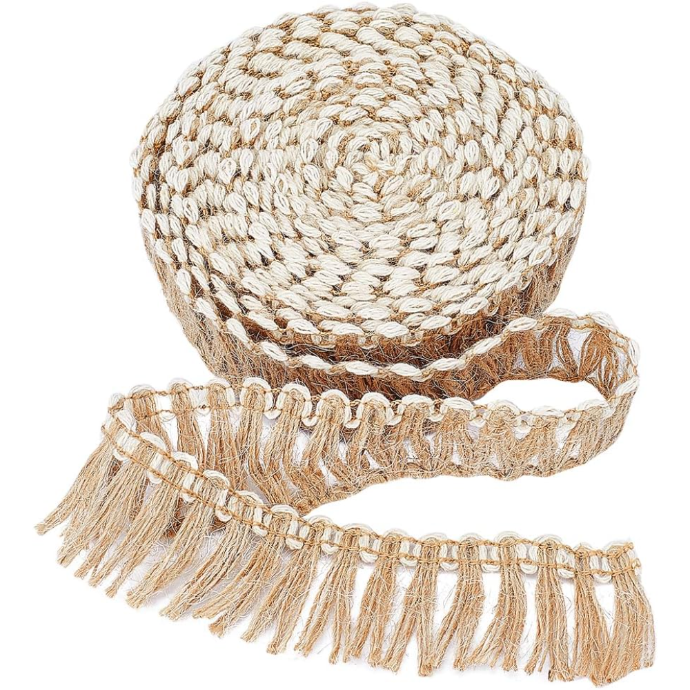 5 Meters Burlap Fringe Tassel  - Fringe Ribbon Sewing avaliação e preço