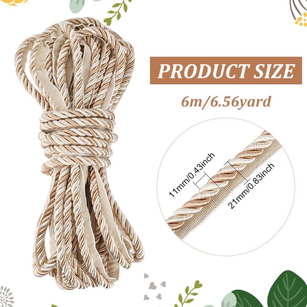 6M Polyester Twisted Lip Cord  - Cord Trim Twisted avaliação e preço