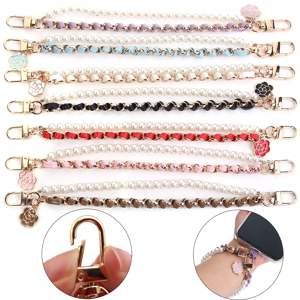 1 Strand/Lot Leather Imitation - Pearl Trim Chain avaliação e preço