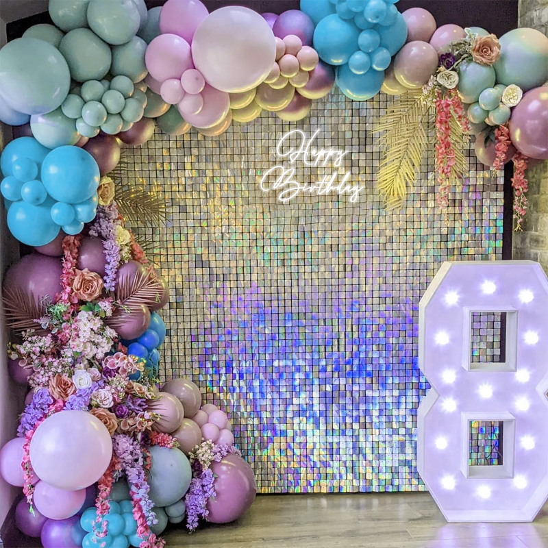 18 Pcs Sequin Panel Background - Sequin Fabric Panel avaliação e preço