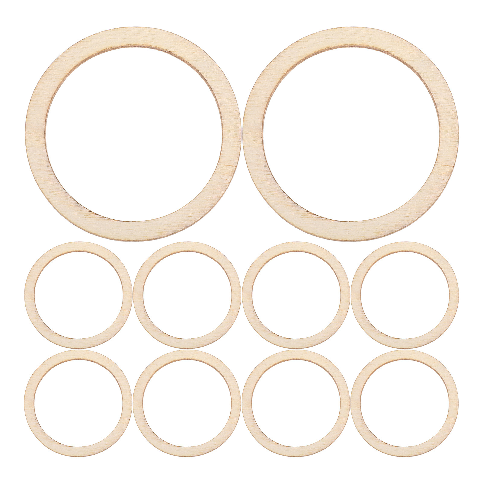 100Pcs Natural Wood Circle Emb - Christmas Craft Embellishment avaliação e preço