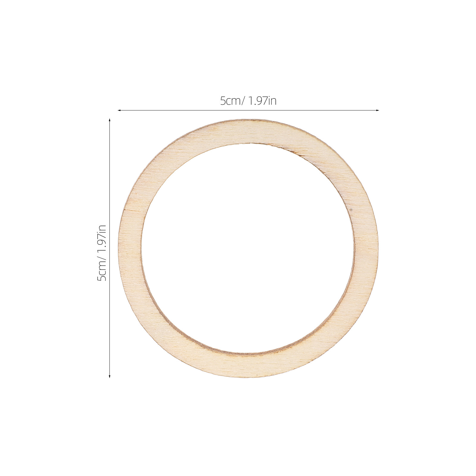 100Pcs Natural Wood Circle Emb - Christmas Craft Embellishment avaliação e preço
