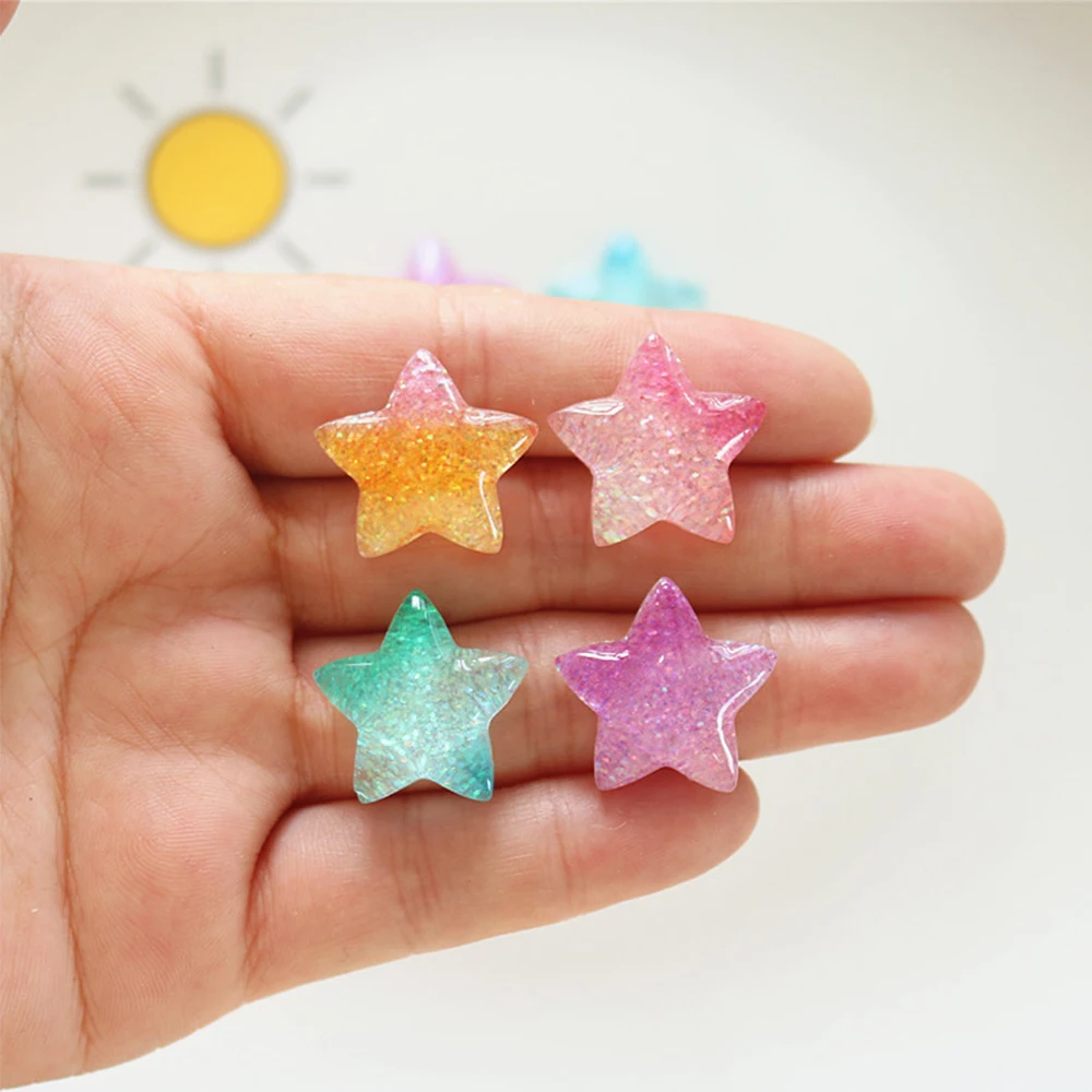 10PCS Gradient Star Series Res - Christmas Craft Embellishment avaliação e preço