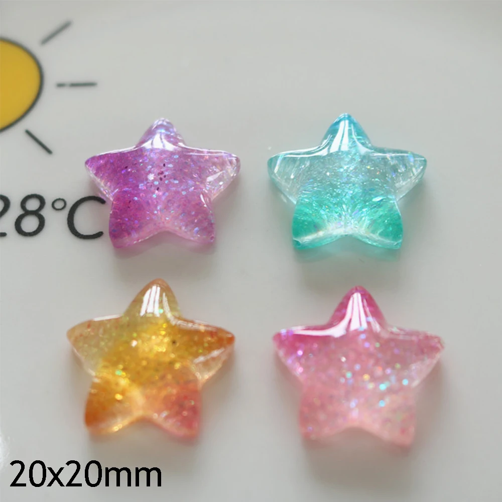 10PCS Gradient Star Series Res - Christmas Craft Embellishment avaliação e preço