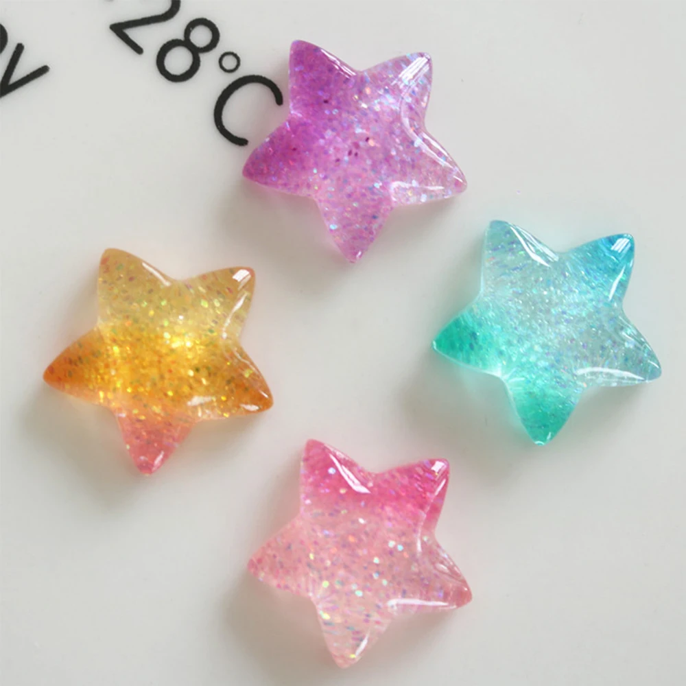 10PCS Gradient Star Series Res - Christmas Craft Embellishment avaliação e preço