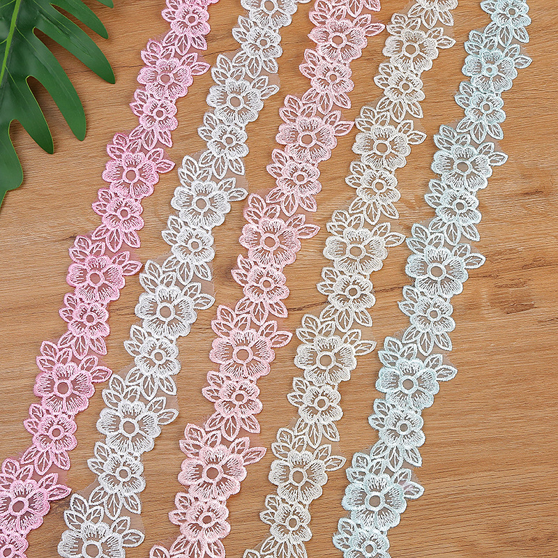 5CM Width Embroidered Organza  - Lace Ribbon Trim avaliação e preço