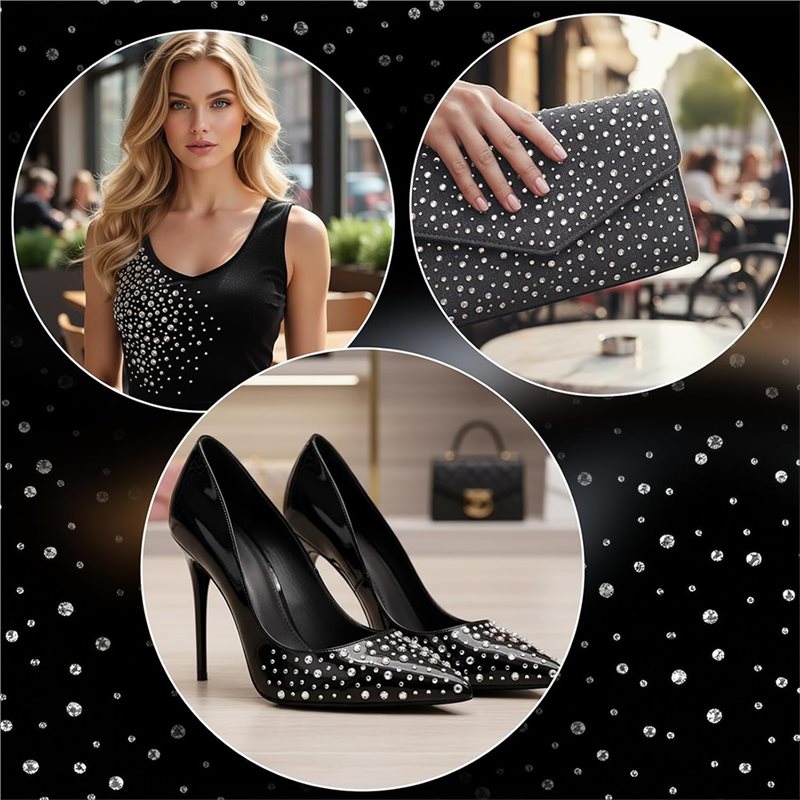 A64Z Rhinestone Sheets 10 Iron - Hotfix Rhinestone Sheet avaliação e preço