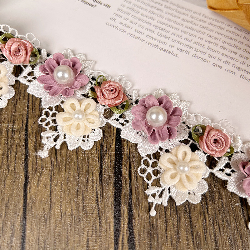 44/50cm 3D Flower Lace Trim Ap - Lace Ribbon Trim avaliação e preço