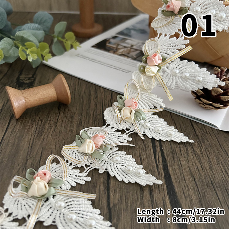 44/50cm 3D Flower Lace Trim Ap - Lace Ribbon Trim avaliação e preço
