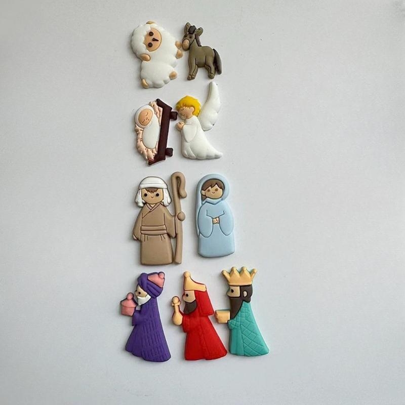 652F 9Pieces Nativity Scene Ch - Christmas Craft Embellishment avaliação e preço