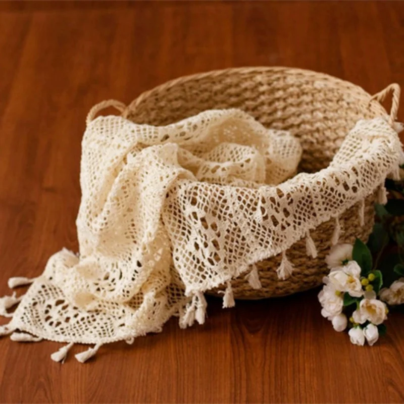 Newborn Photography Props Phot - Tassel Fringe Trim avaliação e preço
