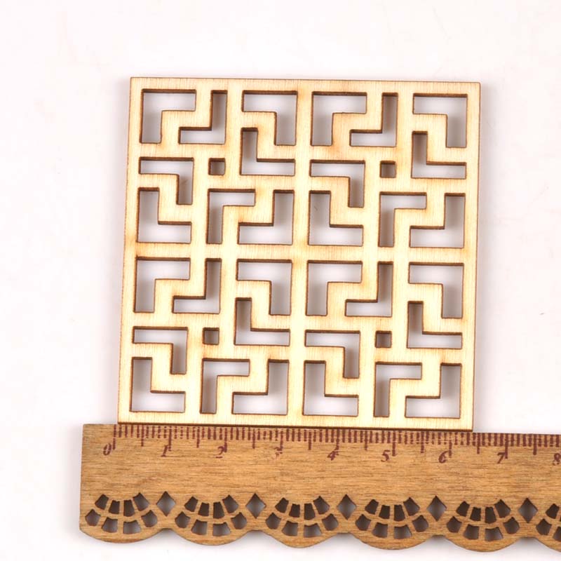 5Pcs/set Wood Handicraft hollo - Embellishments For Scrapbooking avaliação e preço