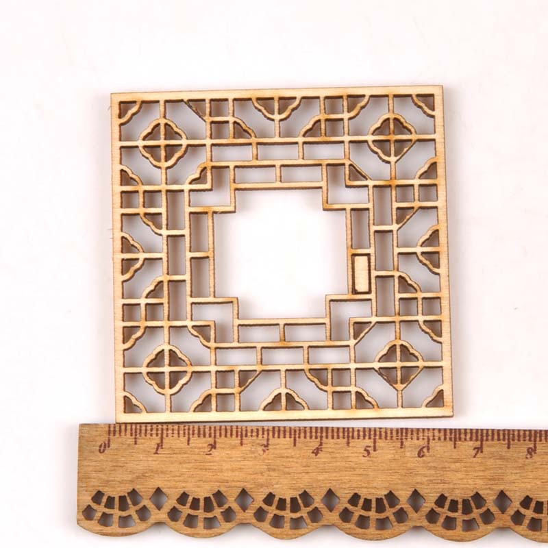 5Pcs/set Wood Handicraft hollo - Embellishments For Scrapbooking avaliação e preço