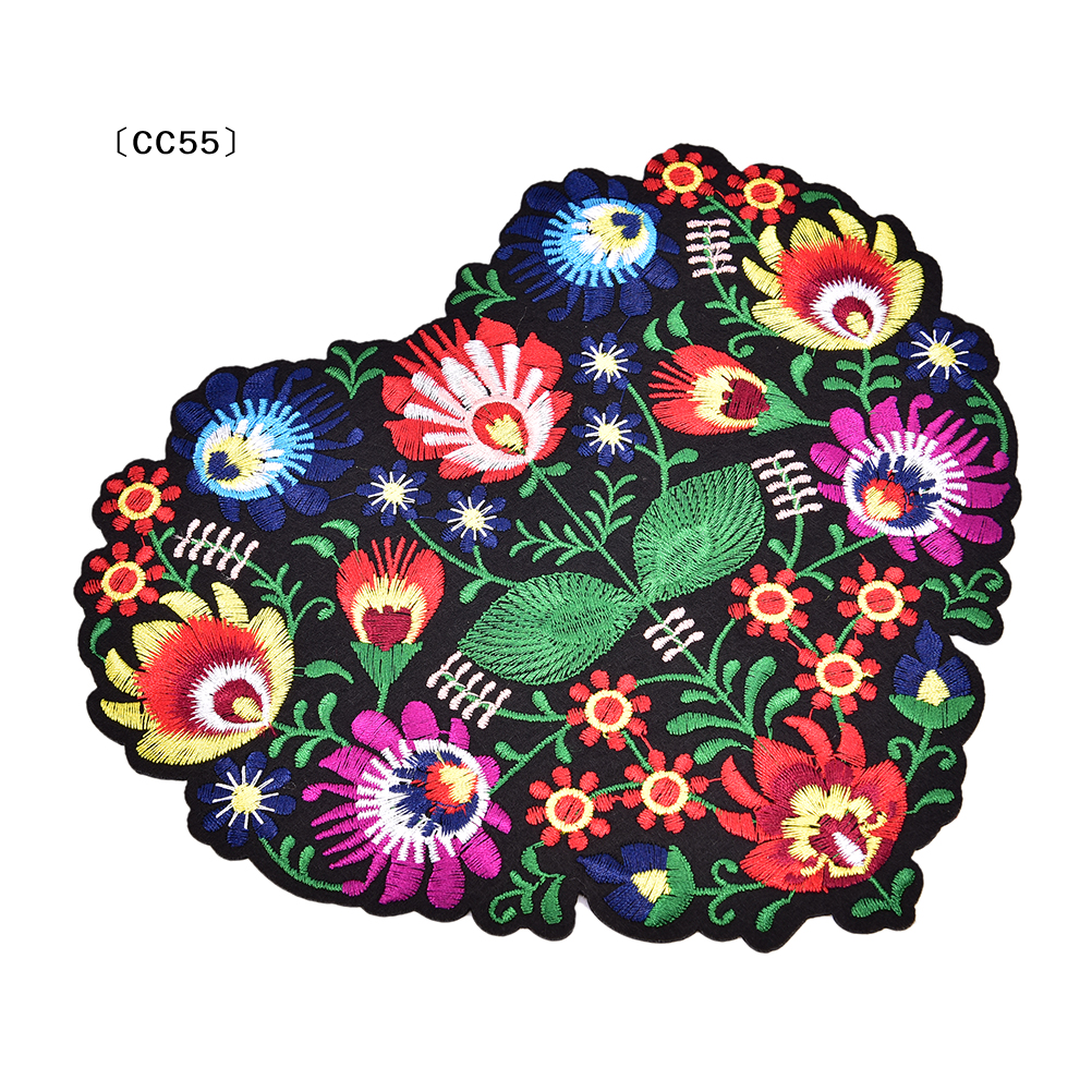 1Pc Heart Shape Flower Embroid - Applique Patch Flower avaliação e preço