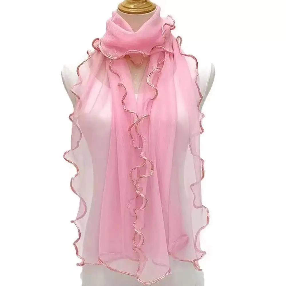 Lightweight Hijab Silk Shawl W - Tassel Fringe Trim avaliação e preço