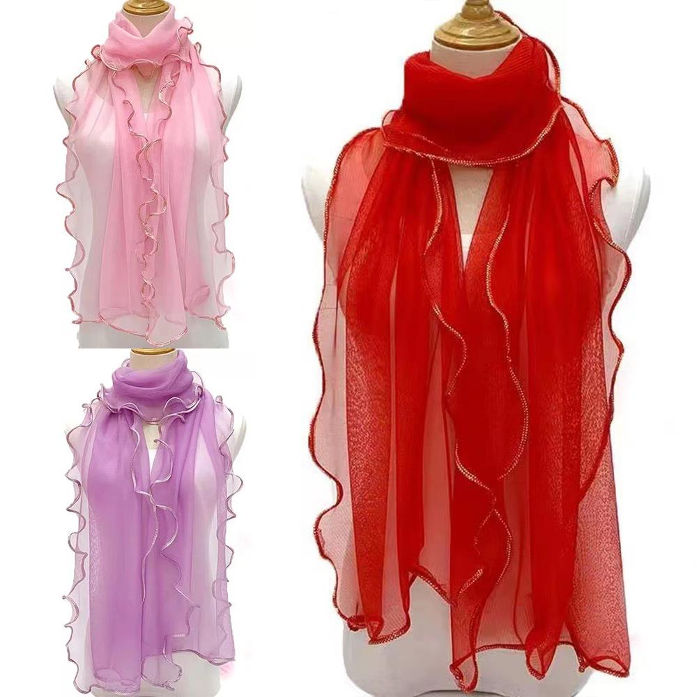 Lightweight Hijab Silk Shawl W - Tassel Fringe Trim avaliação e preço