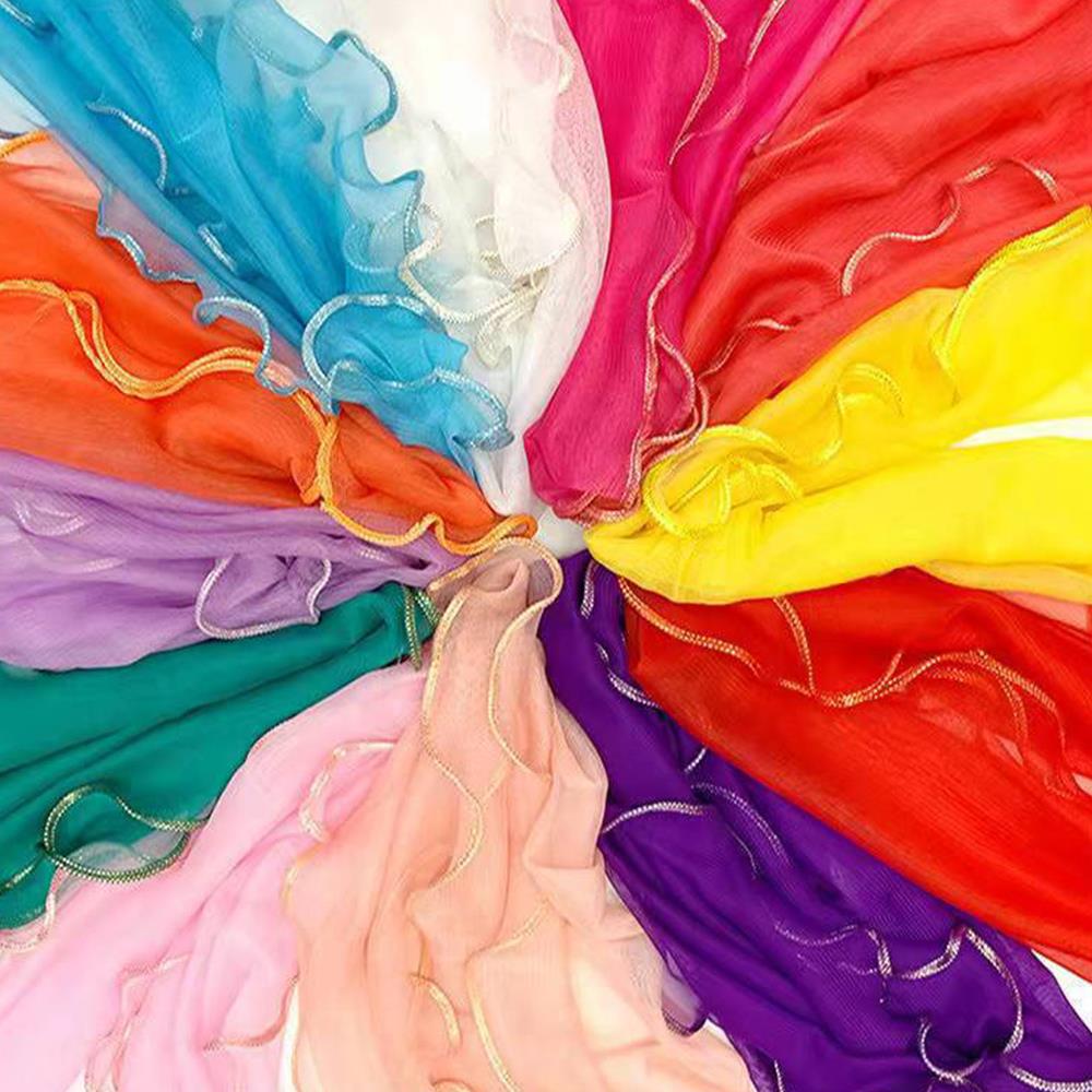 Lightweight Hijab Silk Shawl W - Tassel Fringe Trim avaliação e preço