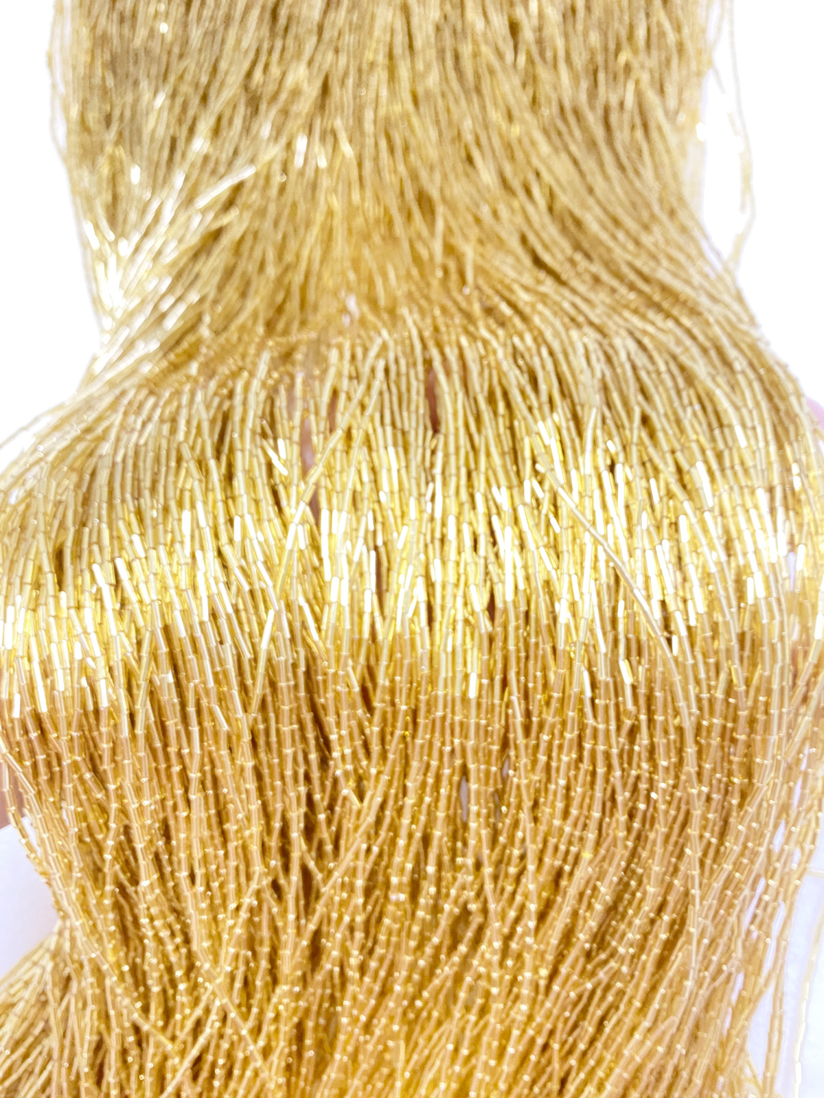 100cm Length Gold Red Crystal  - Beaded Trim Fringe avaliação e preço