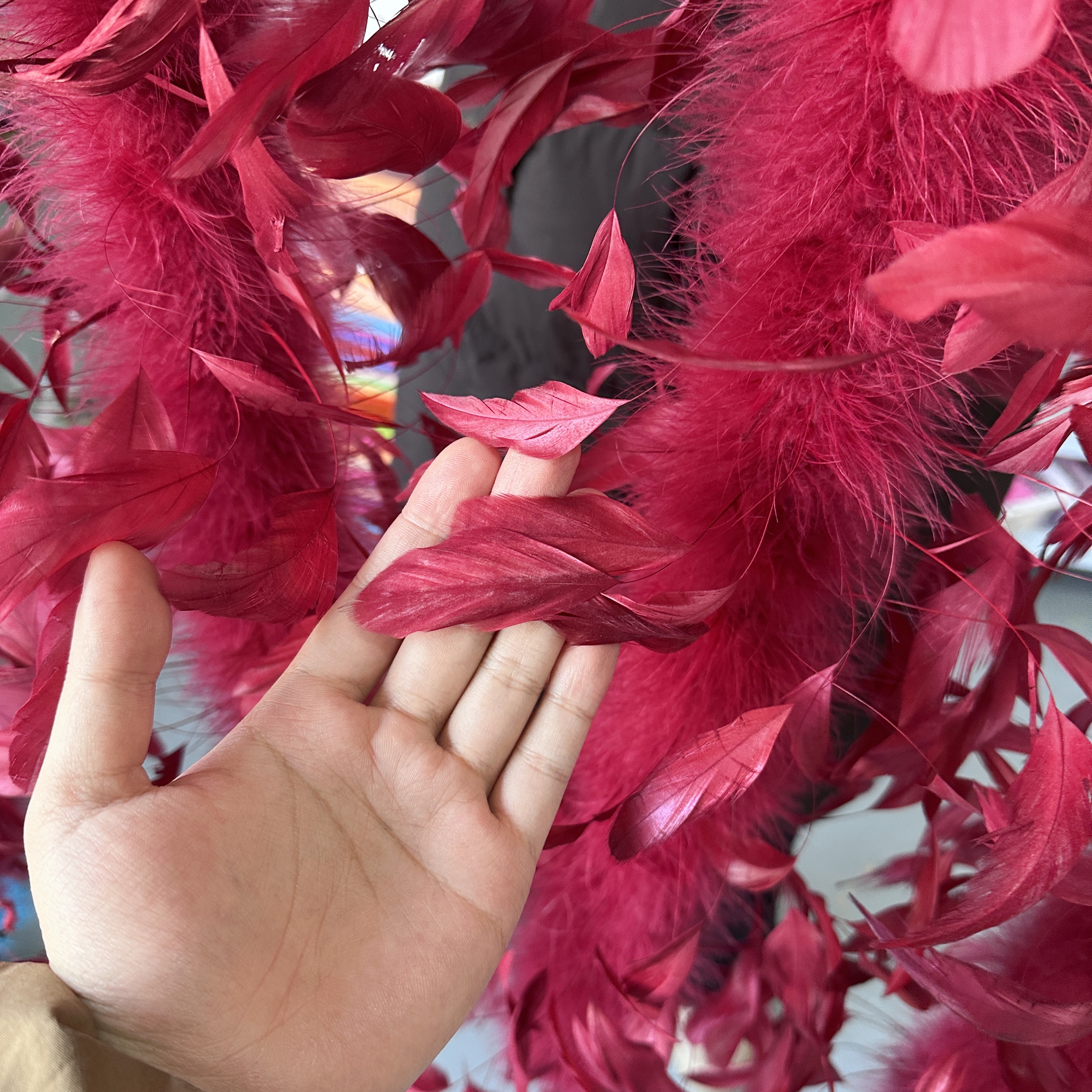 2Meter Burgundy Turkey Marabou - Feather Trim Marabou avaliação e preço