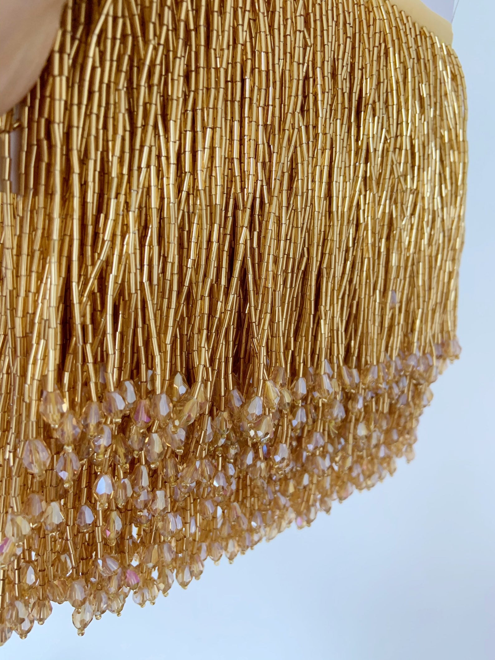 1 Yard Green Bead Fringe Tasse - Beaded Trim Fringe avaliação e preço