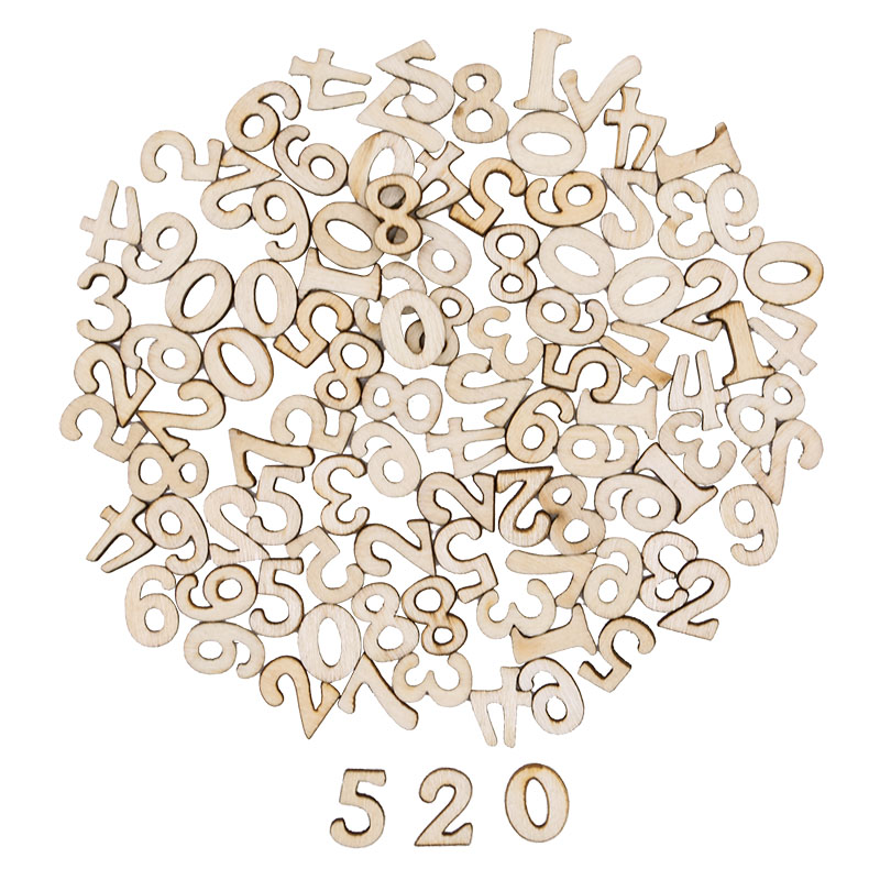 100pcs Letters Wooden Alphabet - Embellishments For Scrapbooking avaliação e preço