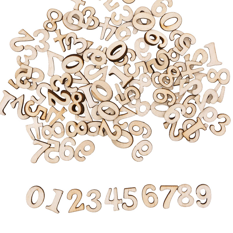 100pcs Letters Wooden Alphabet - Embellishments For Scrapbooking avaliação e preço