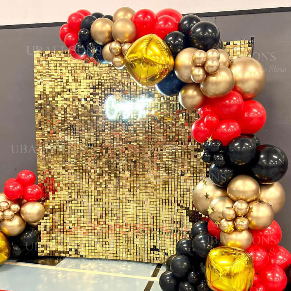 Champagne Gold Shimmer Backdro - Sequin Fabric Panel avaliação e preço