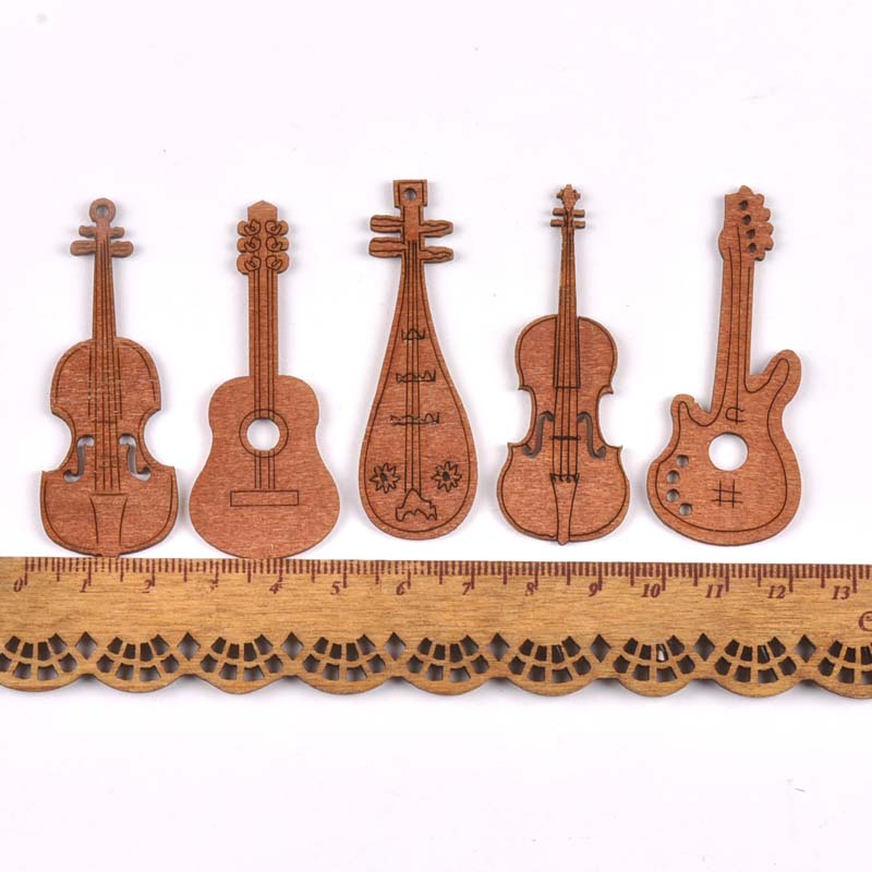 20Pcs/set Wood Handicraft guit - Embellishments For Scrapbooking avaliação e preço