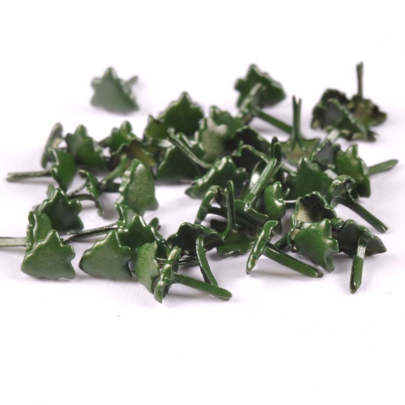 50pcs Mini Christmas Tree Brad - Christmas Craft Embellishment avaliação e preço