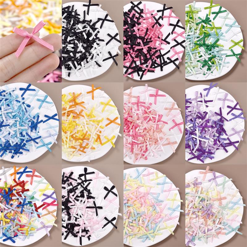 100Pcs 3mm Ribbons Mini Satin  - Christmas Craft Embellishment avaliação e preço