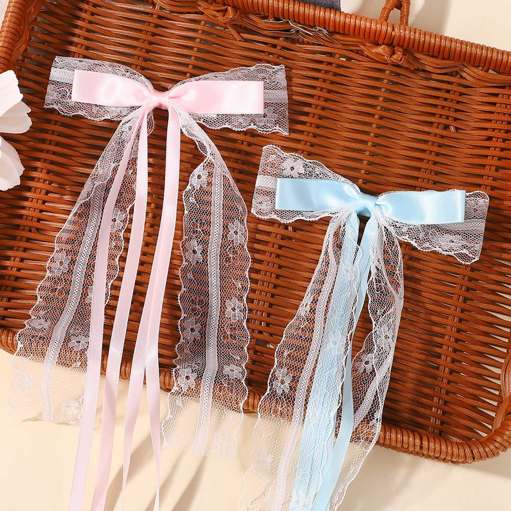 Korean Style Pink Blue Lace Bo - Tassel Fringe Trim avaliação e preço