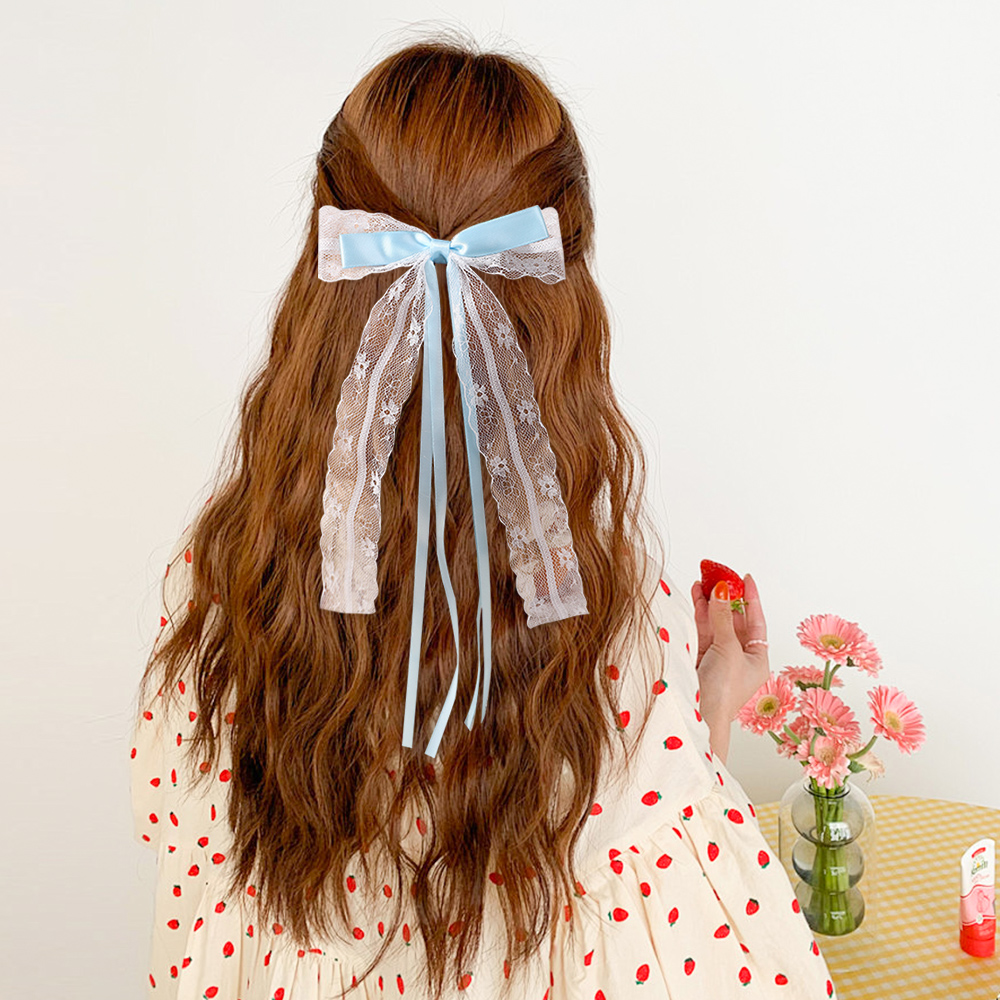 Korean Style Pink Blue Lace Bo - Tassel Fringe Trim avaliação e preço