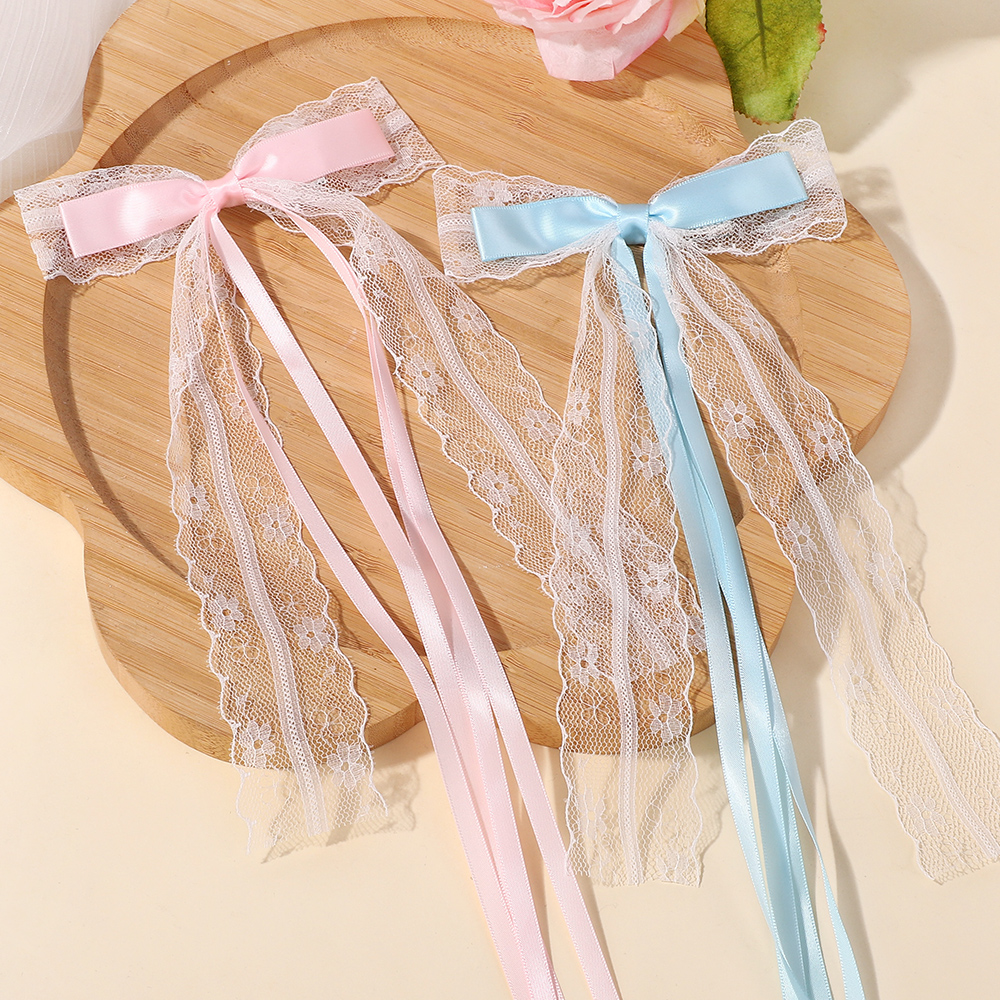 Korean Style Pink Blue Lace Bo - Tassel Fringe Trim avaliação e preço
