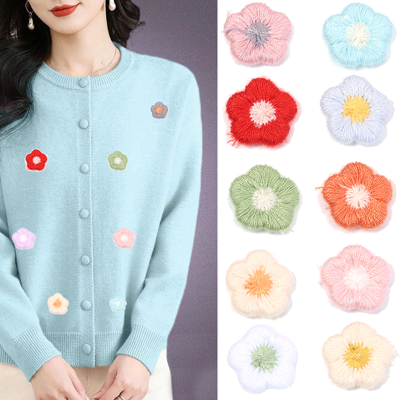 50pcs/lot Mini Plum Blossom Fl - Applique Patch Flower avaliação e preço