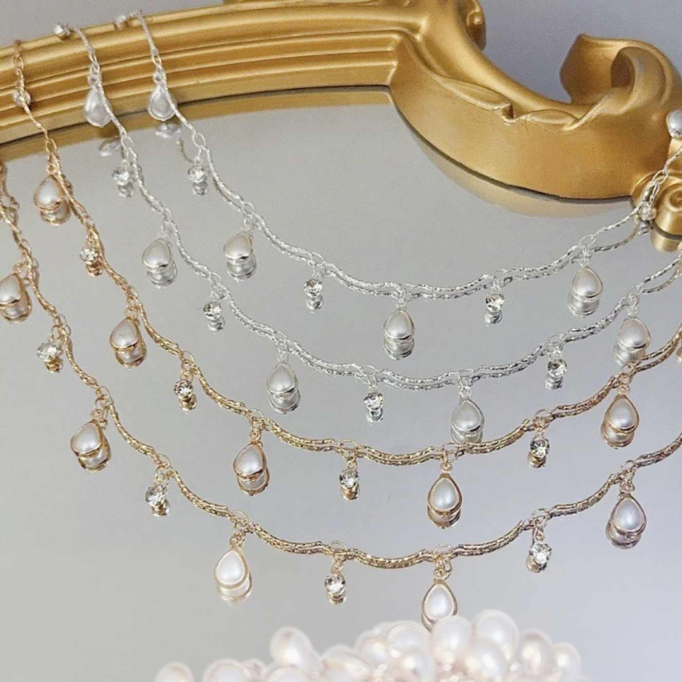 0.5/1/2M Exquisite Curved Stic - Pearl Trim Chain avaliação e preço