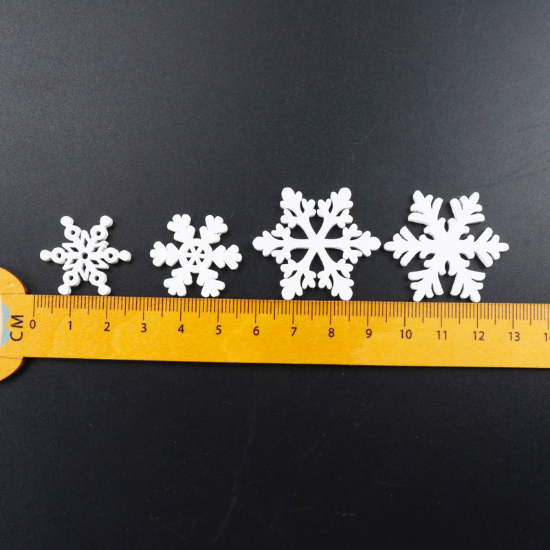 20Pcs Wooden Christmas Snowfla - Embellishments For Scrapbooking avaliação e preço