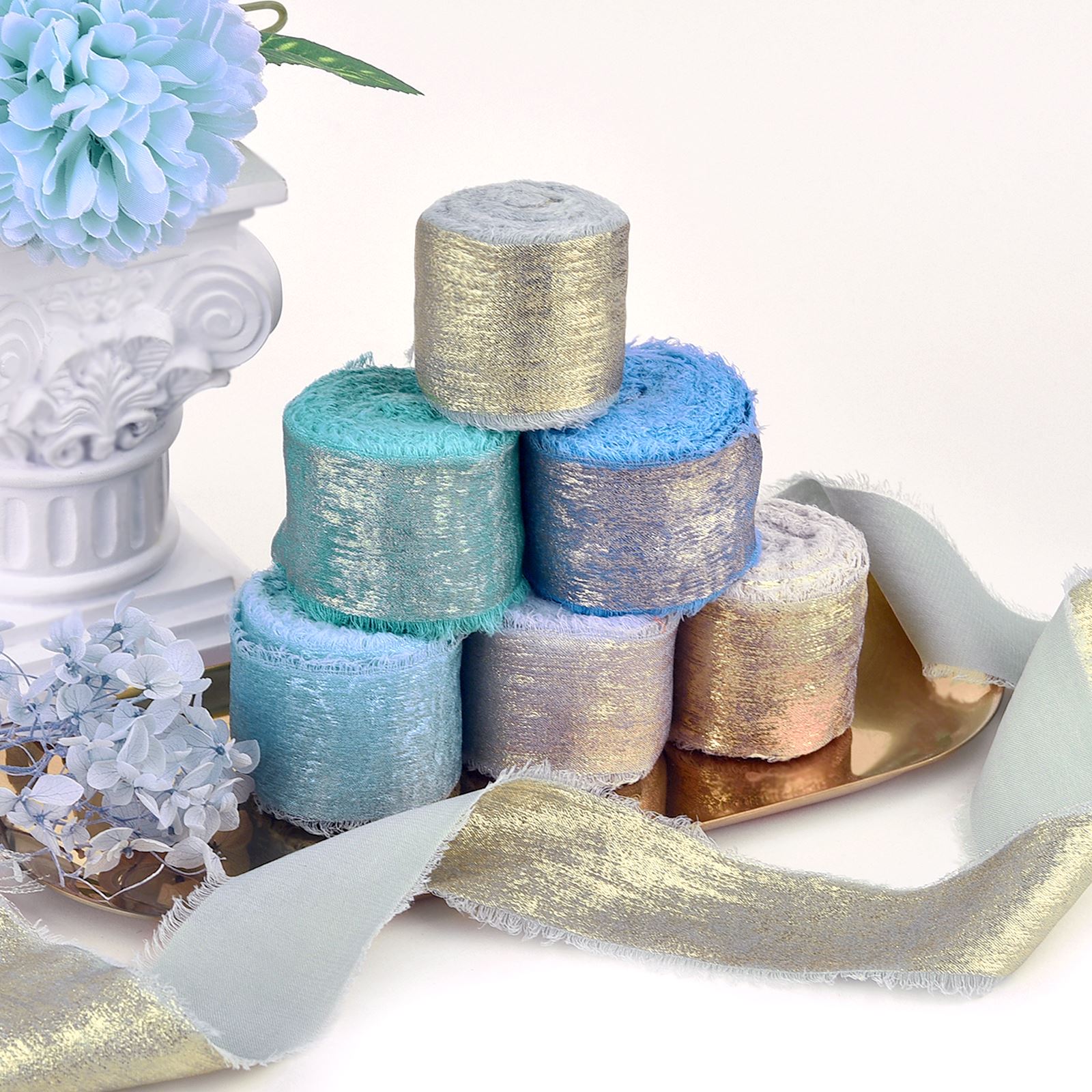 5Yards/Roll Hand Torn Rough Ed - Velvet Ribbon Roll avaliação e preço