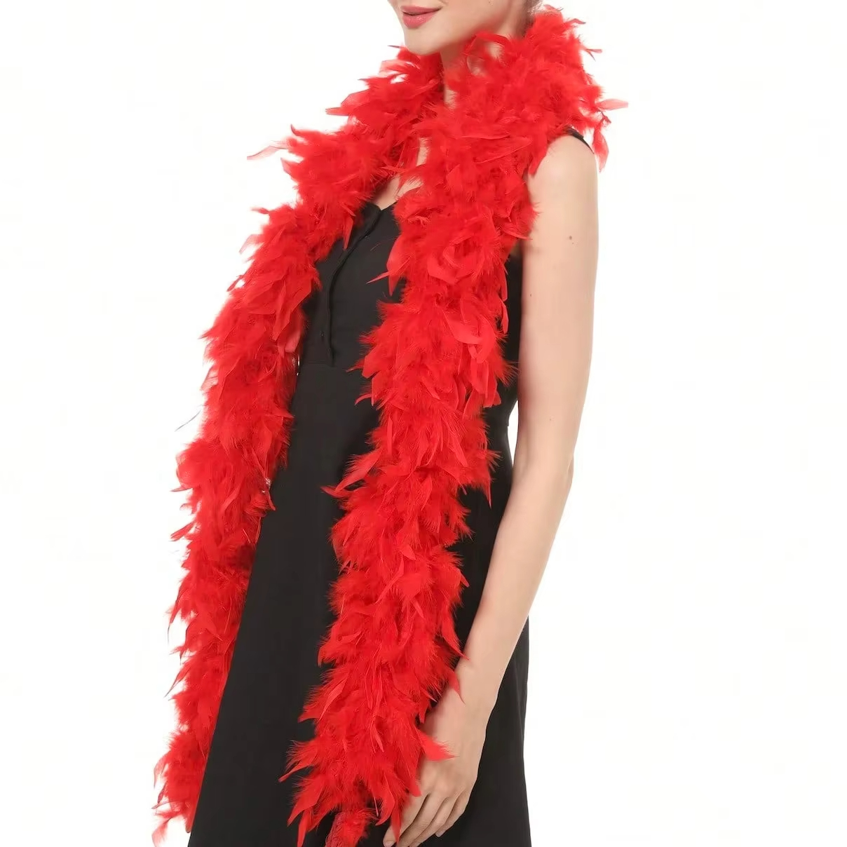Red Marabou Feather Boa Trim F - Feather Trim Marabou avaliação e preço