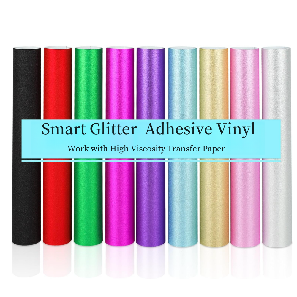 Smart Glitter Adhesive Vinyl f - Glitter Vinyl Roll avaliação e preço