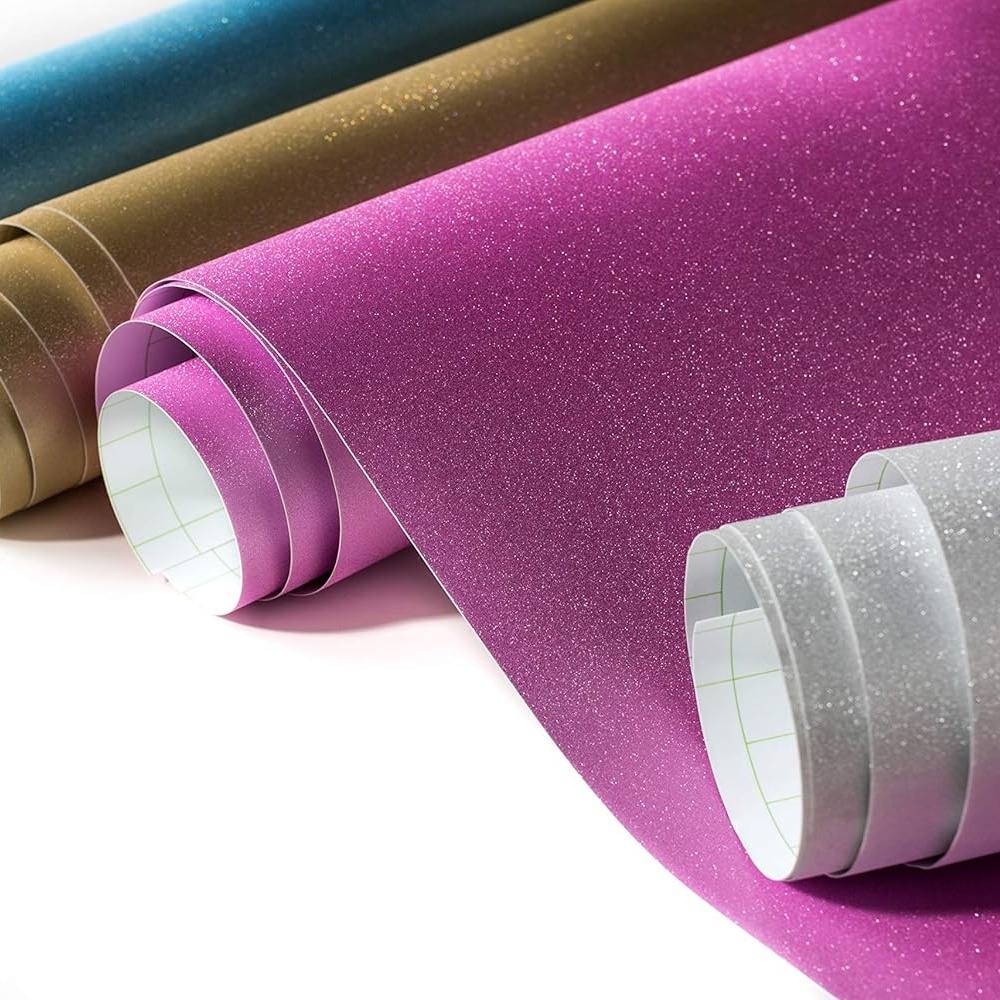 Smart Glitter Adhesive Vinyl f - Glitter Vinyl Roll avaliação e preço