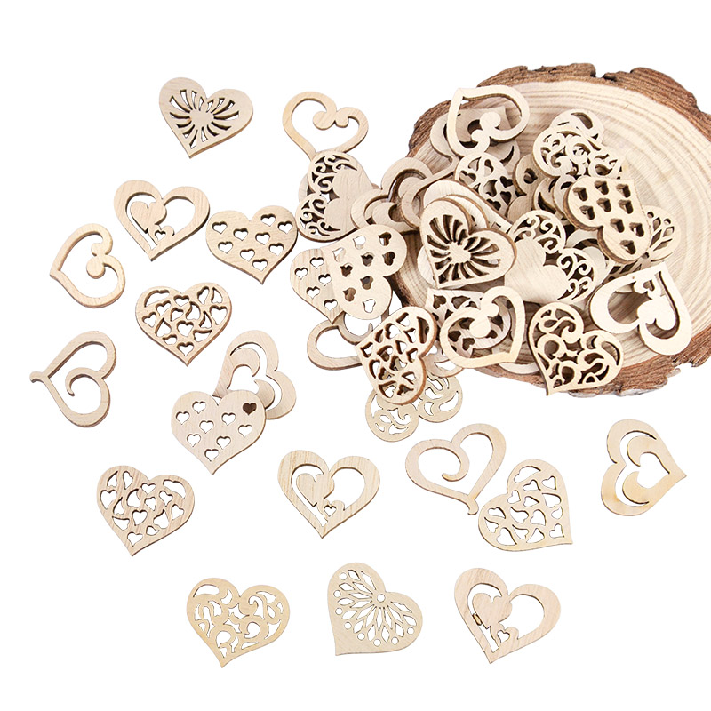 50/100pcs Hollowed Heart Patte - Embellish Craft avaliação e preço