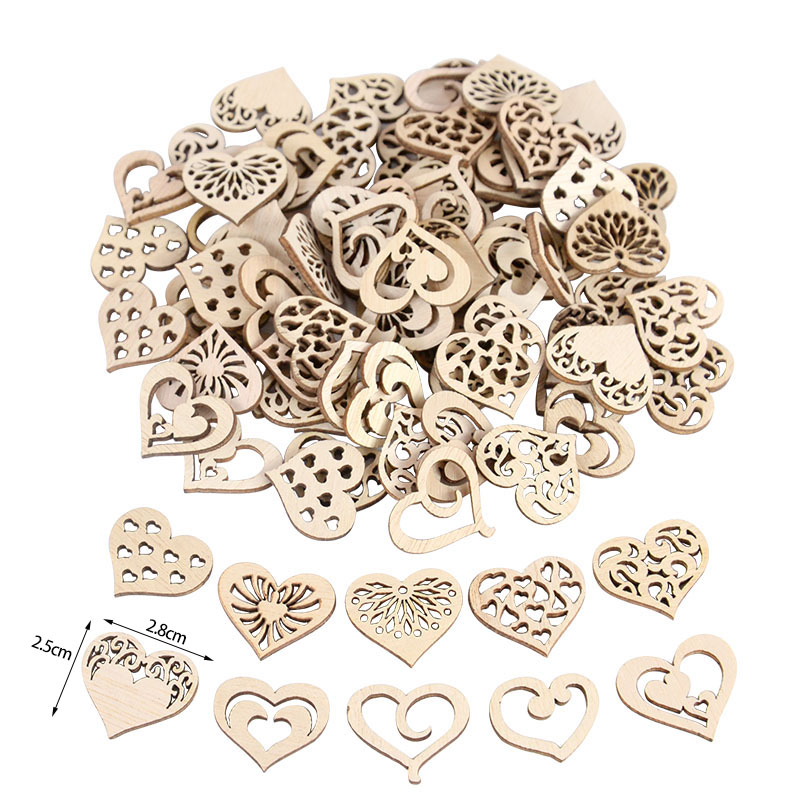 50/100pcs Hollowed Heart Patte - Embellish Craft avaliação e preço
