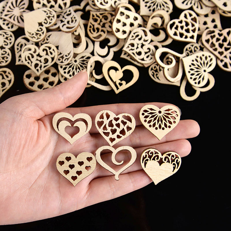 50/100pcs Hollowed Heart Patte - Embellish Craft avaliação e preço