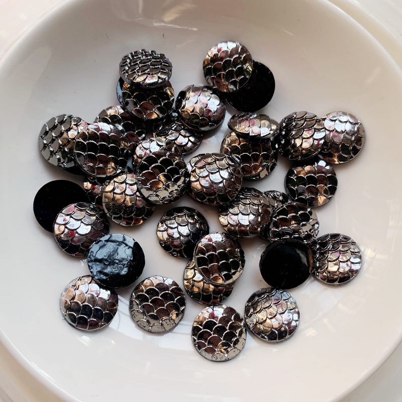 80PCS 12mm black metal Colors  - Embellishment Glue Craft avaliação e preço