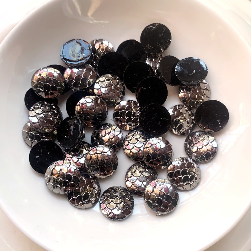80PCS 12mm black metal Colors  - Embellishment Glue Craft avaliação e preço