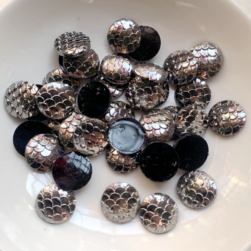 80PCS 12mm black metal Colors  - Embellishment Glue Craft avaliação e preço